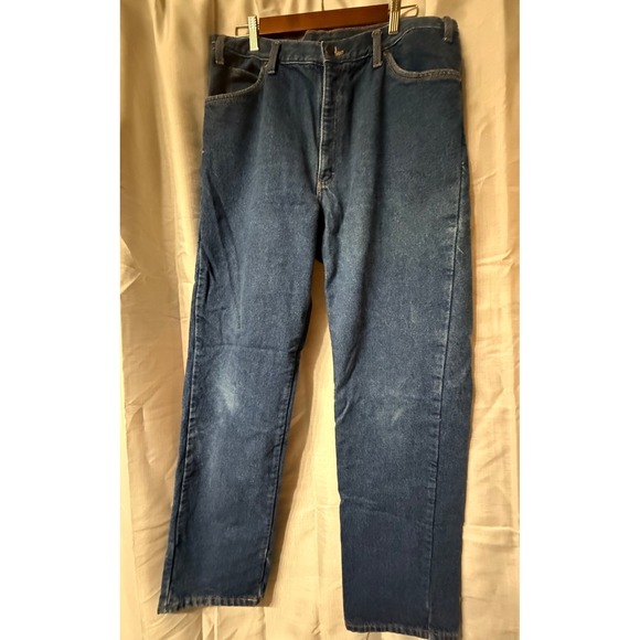 Dickies Flannel Lined Jeans Men's 36x32 Blue Denim Pants Workwear - Picture 1 of 9